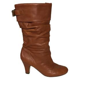 Steve Madden Women Knee Boots Sz. 6.5  Brown Legion” Knee Boots with side Buckle